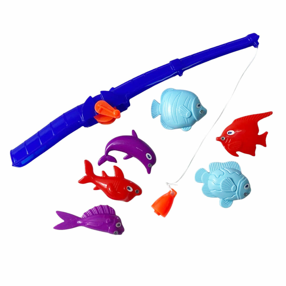 Mini Mıknatıslı Balık Oltası Seti | 7 Parça Eğitici Balık Tutma Oyunu | Taşınabilir Manyetik Olta ve Balık Figürleri