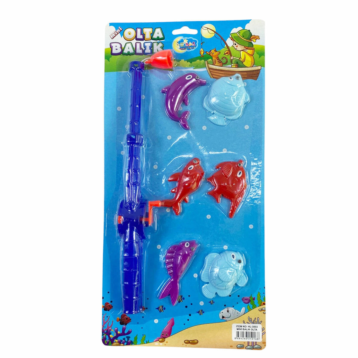 Mini Mıknatıslı Balık Oltası Seti | 7 Parça Eğitici Balık Tutma Oyunu | Taşınabilir Manyetik Olta ve Balık Figürleri