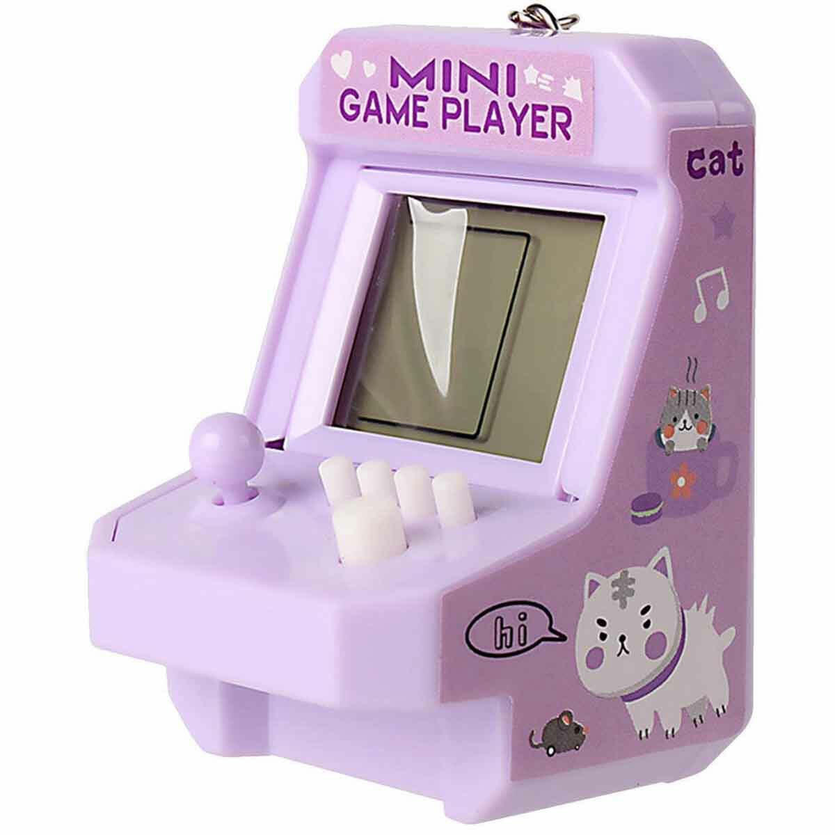 Mini Oyun Konsolu 23 Oyun Modlu Tetris Anahtarlık | Nostaljik El Atarisi | Taşınabilir Mini Atari ve Anahtarlık Aksesuarı