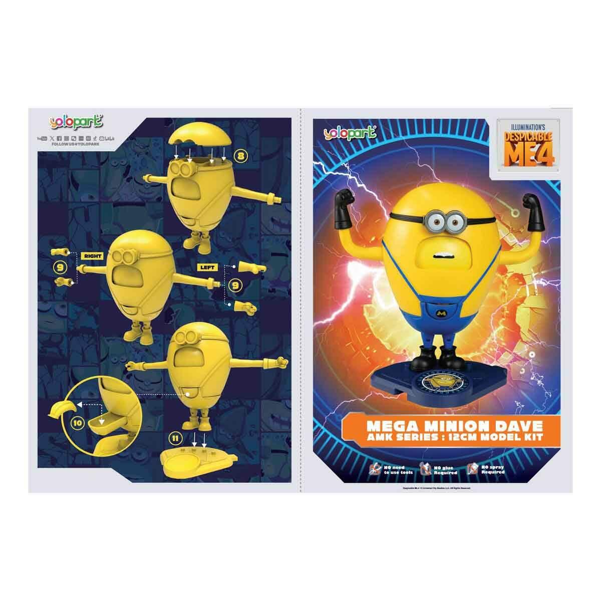 Minions Mega Minion Dave Figürü 12 CM | 6 Farklı İfade Ve Gizli Muz Detayı | Feyza Oyuncak Lisanslı Koleksiyon