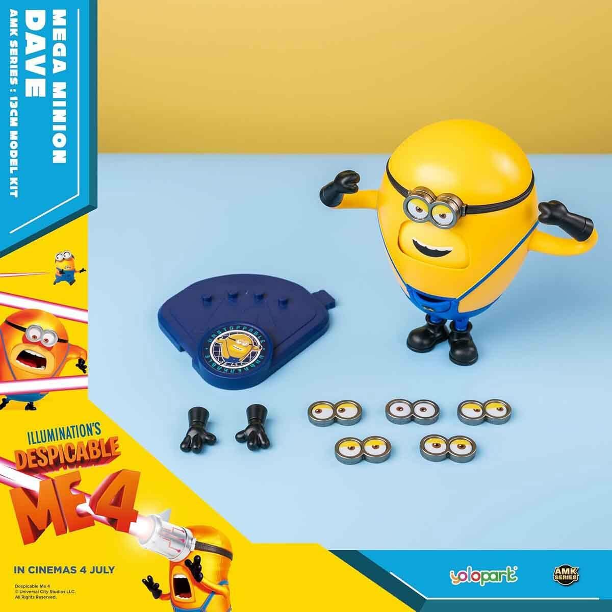 Minions Mega Minion Dave Figürü 12 CM | 6 Farklı İfade Ve Gizli Muz Detayı | Feyza Oyuncak Lisanslı Koleksiyon