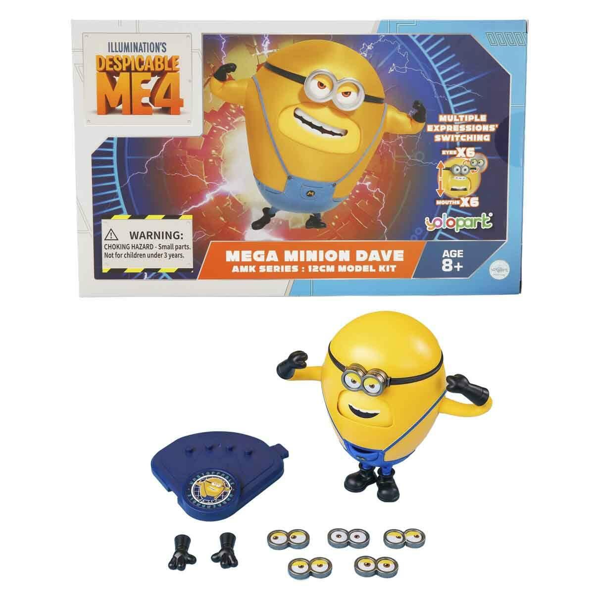 Minions Mega Minion Dave Figürü 12 CM | 6 Farklı İfade Ve Gizli Muz Detayı | Feyza Oyuncak Lisanslı Koleksiyon