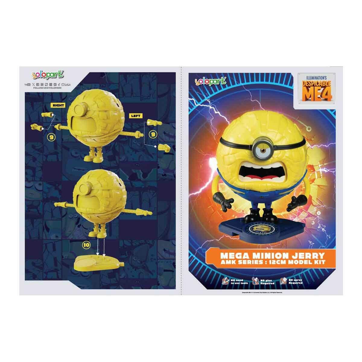Minions Mega Minion Jerry Figürü 12 CM | Değiştirilebilir İfadeli İnteraktif Figür | Feyza Oyuncak Lisanslı Koleksiyon