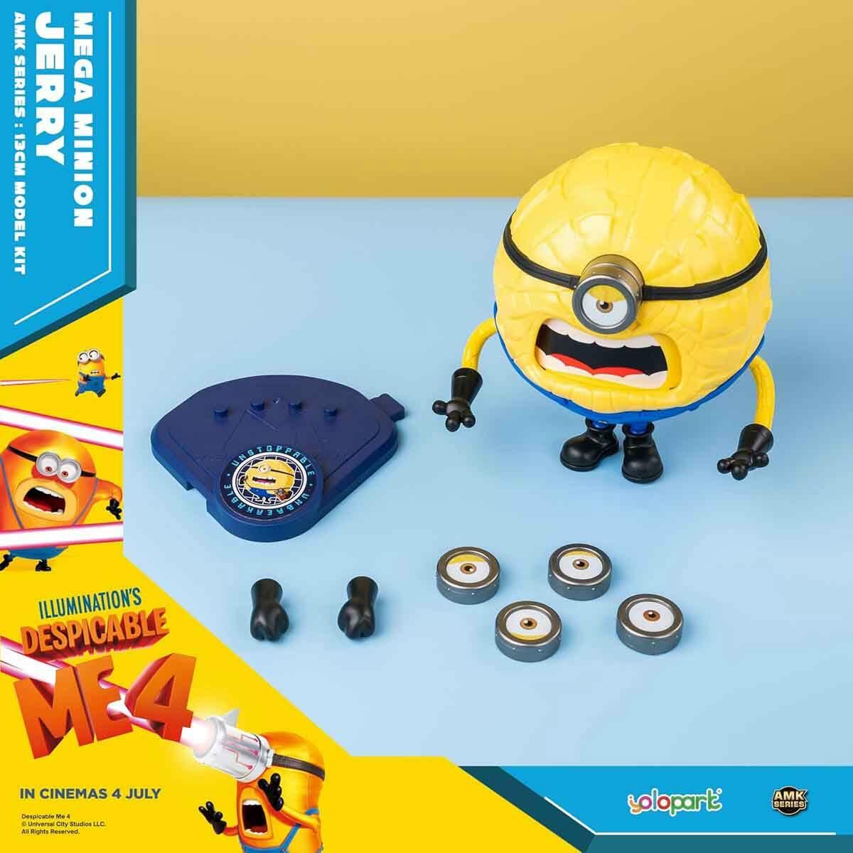 Minions Mega Minion Jerry Figürü 12 CM | Değiştirilebilir İfadeli İnteraktif Figür | Feyza Oyuncak Lisanslı Koleksiyon