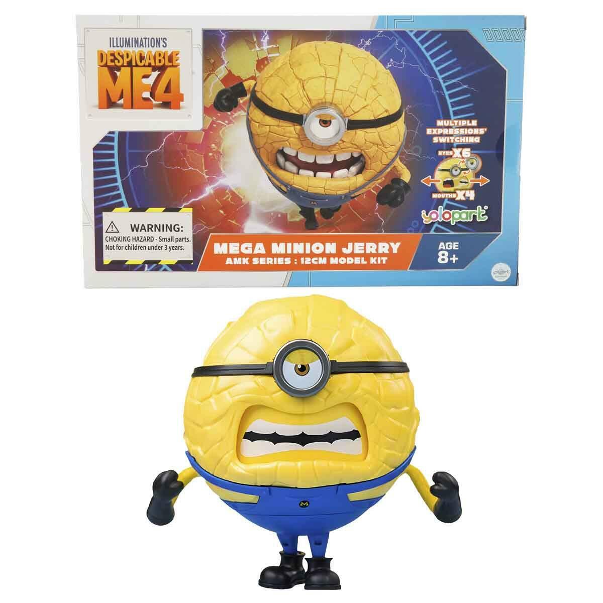 Minions Mega Minion Jerry Figürü 12 CM | Değiştirilebilir İfadeli İnteraktif Figür | Feyza Oyuncak Lisanslı Koleksiyon