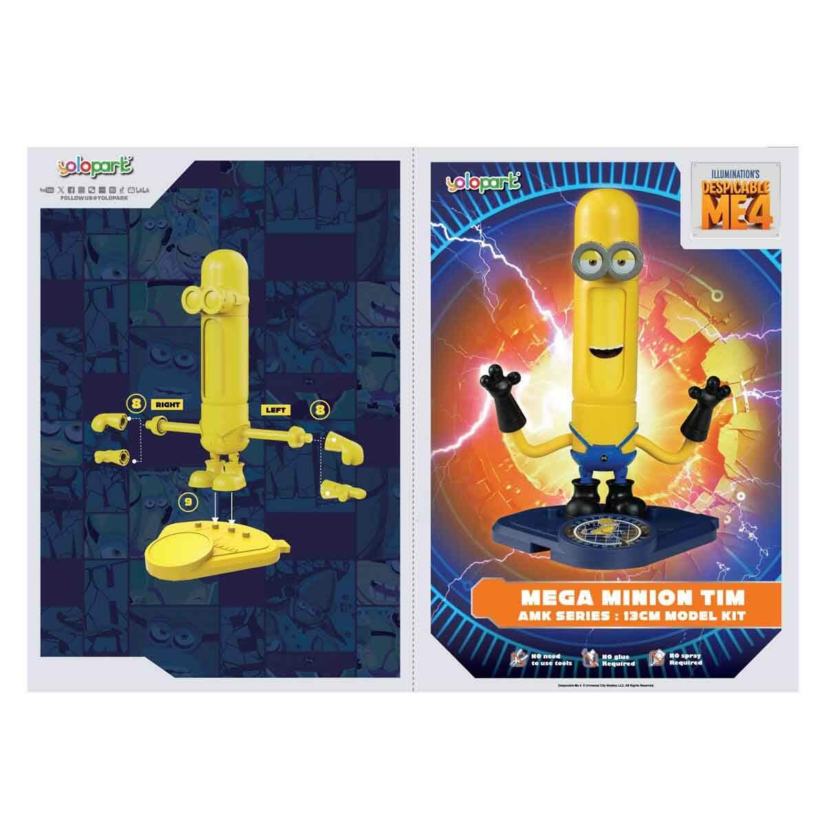 Minions Mega Minion Tim Figürü 13 CM | Mıknatıslı Ve Hareketli Figür | Feyza Oyuncak Lisanslı Koleksiyon
