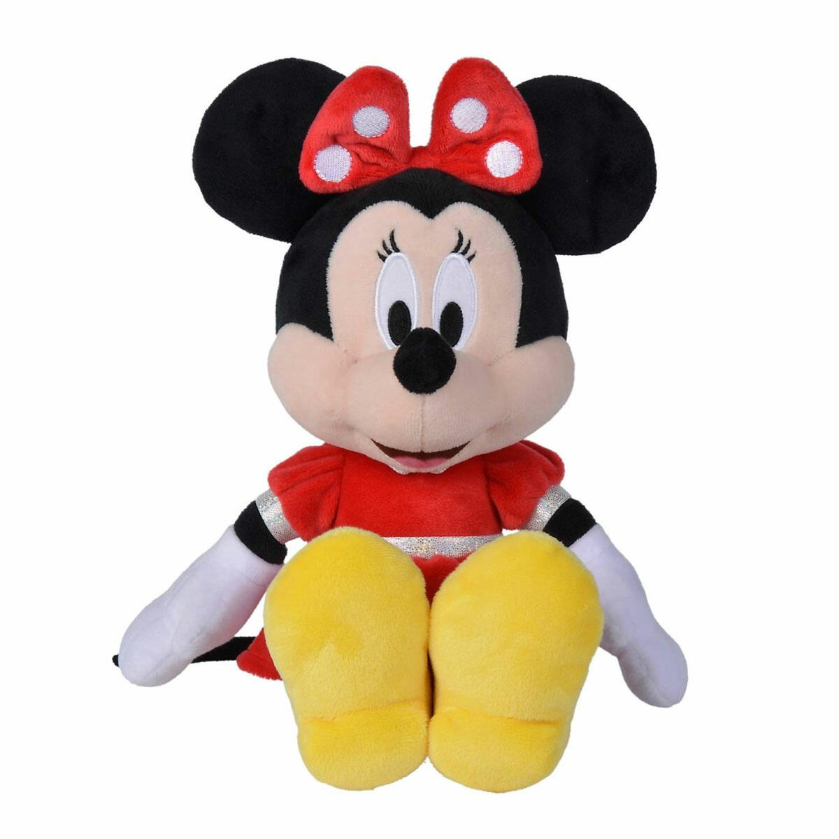 Lisanslı Minnie Mouse Kırmızı Elbiseli Peluş 30 cm | Orijinal Disney Karakteri | Yumuşacık Uyku ve Oyun Arkadaşı