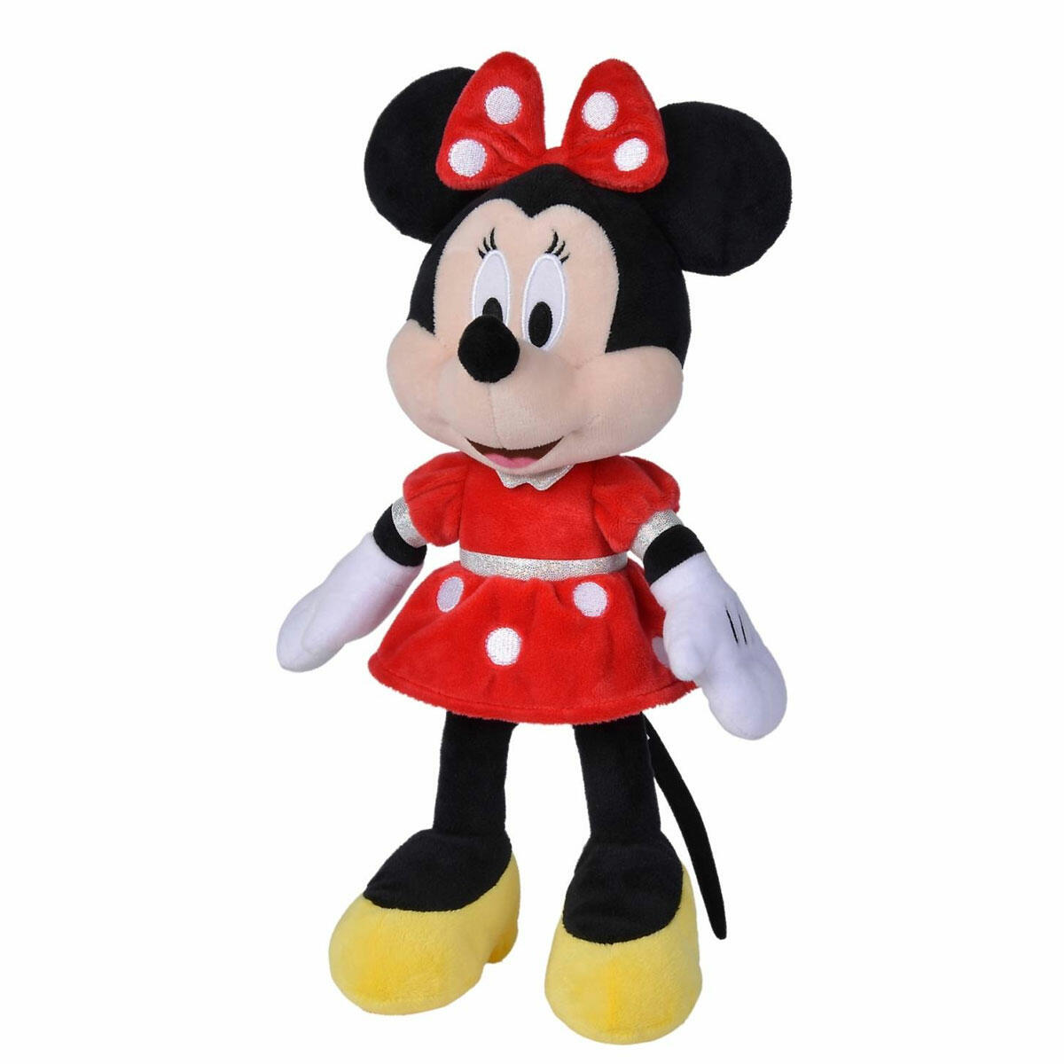 Lisanslı Minnie Mouse Kırmızı Elbiseli Peluş 30 cm | Orijinal Disney Karakteri | Yumuşacık Uyku ve Oyun Arkadaşı