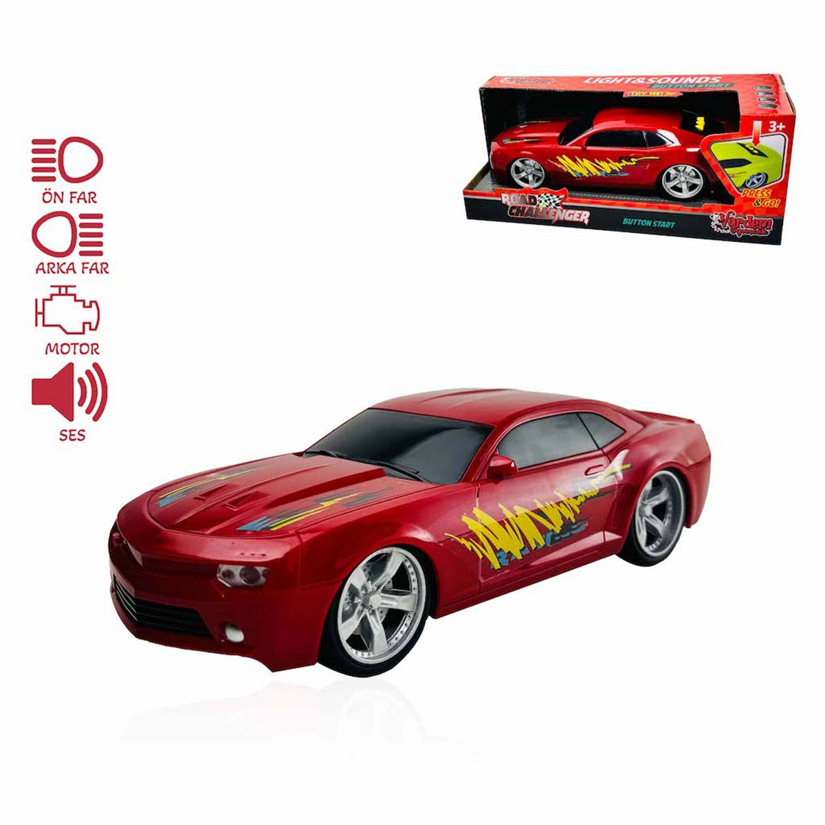 Sesli ve Işıklı Pilli Spor Araba