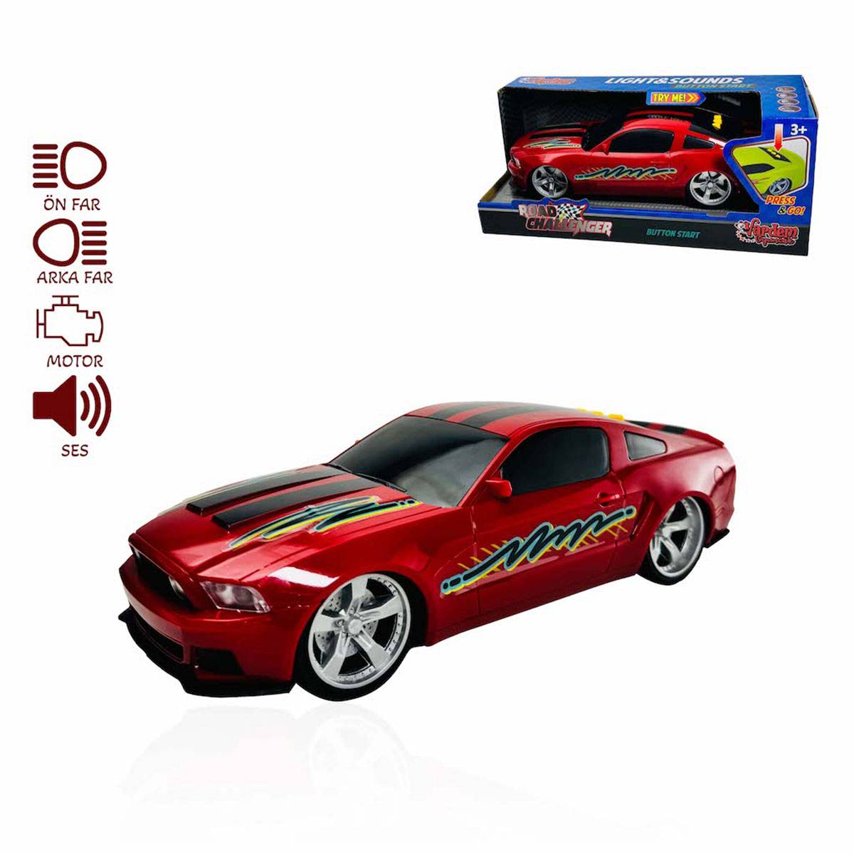 Sesli ve Işıklı Pilli Spor Araba