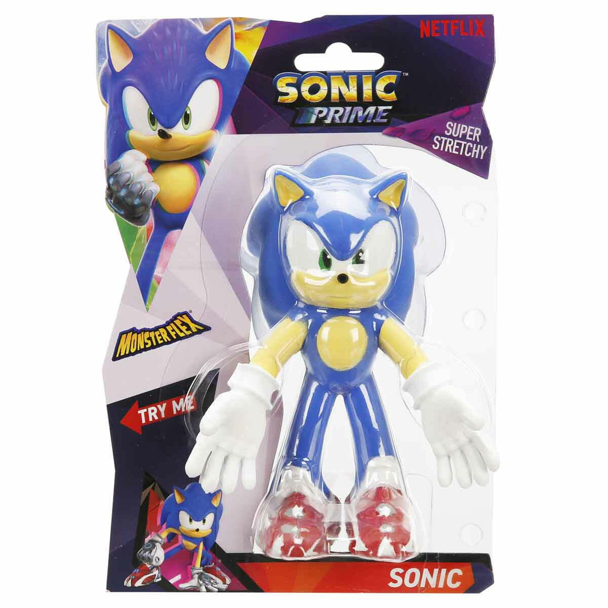 Monster Flex Sonic Prime Stretch Figür (14 cm) | Knucks, Shadow, Tails Nine ve Sonic Koleksiyonu