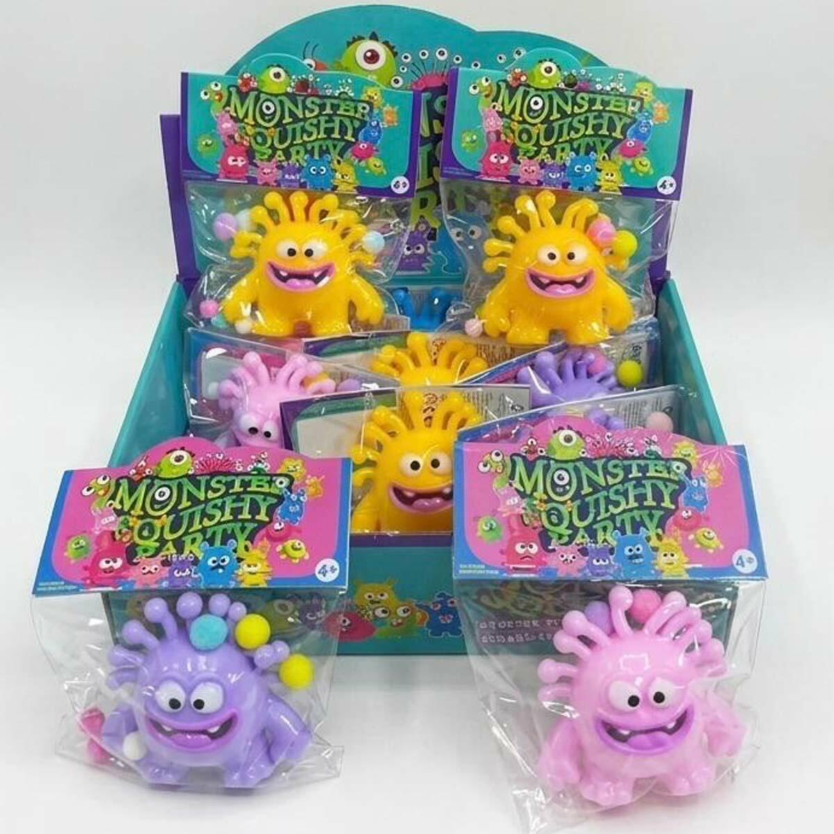 Monster Şeklinde Boncuklu Squishy | Renkli Toplu Antistres Canavar | Şeffaf Sensory Monster Figürü