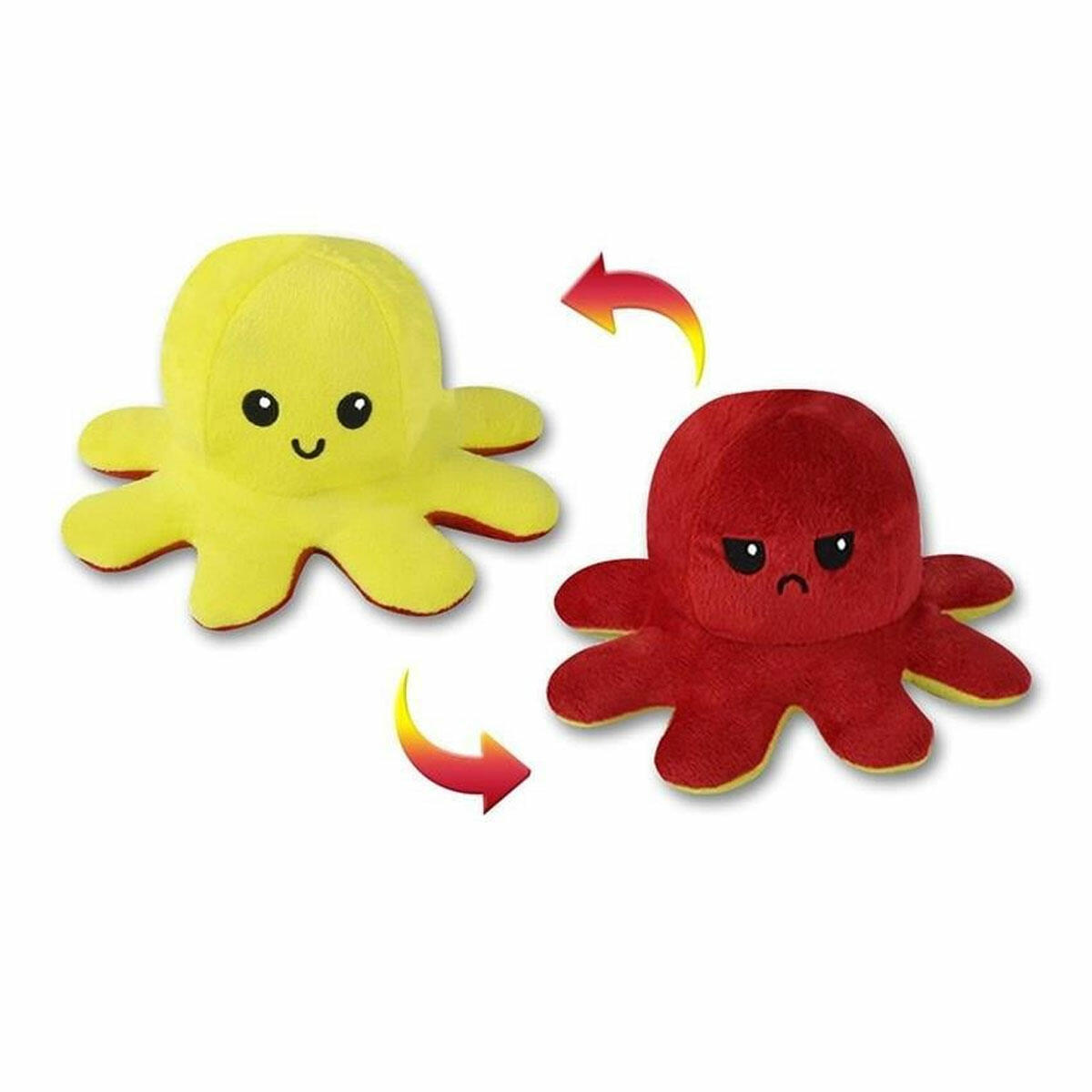 Moodunu Değiştiren Peluş Ahtapot 30 Cm | Çift Taraflı Duygusal Peluş | Reversible Mood Octopus Oyuncak