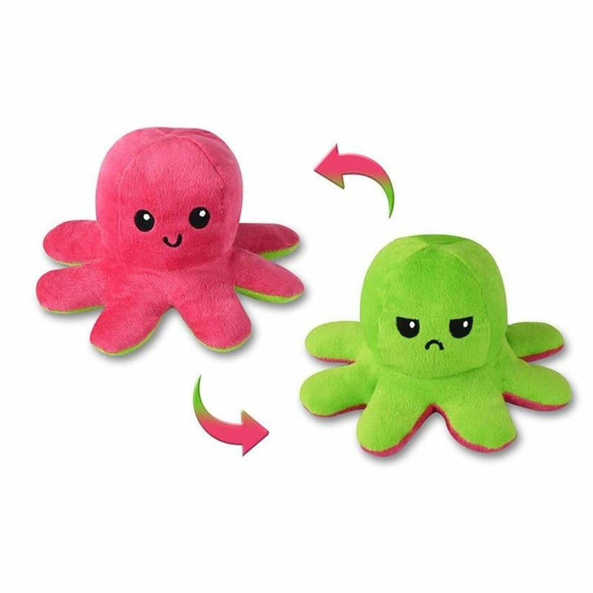 Moodunu Değiştiren Peluş Ahtapot 30 Cm | Çift Taraflı Duygusal Peluş | Reversible Mood Octopus Oyuncak