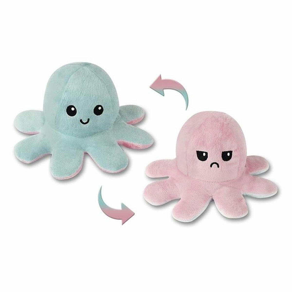 Moodunu Değiştiren Peluş Ahtapot 30 Cm | Çift Taraflı Duygusal Peluş | Reversible Mood Octopus Oyuncak