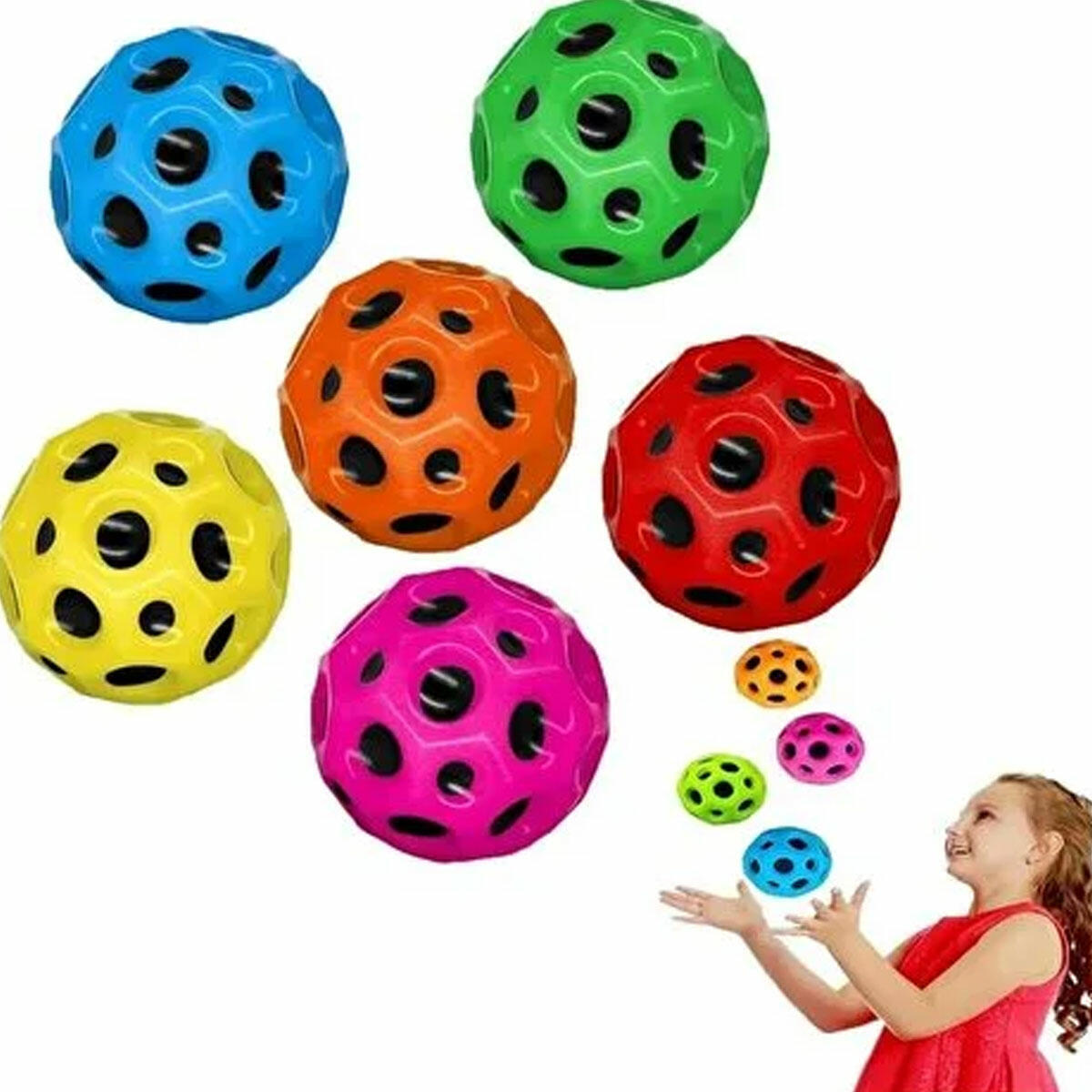 Moon Ball Işıklı Zıplayan Top | Yüksek Zıplama Kapasiteli Sesli ve Işıklı Top | 6 Farklı Renk Seçeneği ile İnteraktif Duyusal Oyuncak