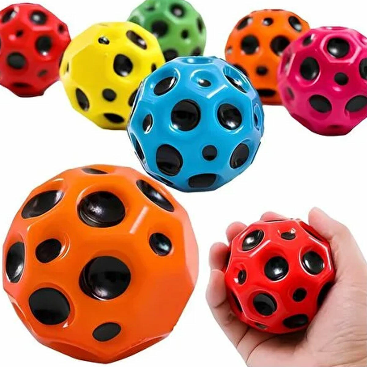 Moon Ball Işıklı Zıplayan Top | Yüksek Zıplama Kapasiteli Sesli ve Işıklı Top | 6 Farklı Renk Seçeneği ile İnteraktif Duyusal Oyuncak