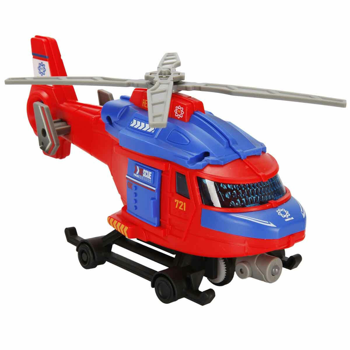 Sesli Işıklı Motorize Kurtarma Helikopteri (20 cm) | Vinçli, Sedyeli ve Motorize İleri Hareket Özellikli Kurtarma Seti