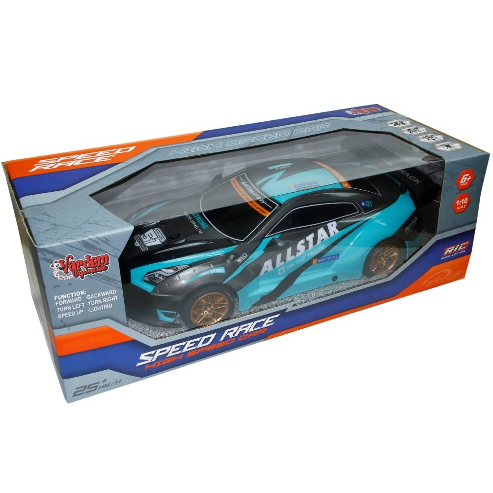 Uzaktan Kumandalı Full Fonksiyon Şarjlı Işıklı 2.4G 1:10Pvc Hızlı Araba