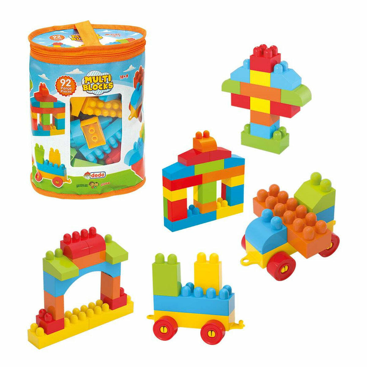 Multi Blocks 92 Parça Eğitici Yapım Blokları | Yaratıcı İnşa Seti | El Becerisi ve Problem Çözme Geliştirici Blok Oyuncak