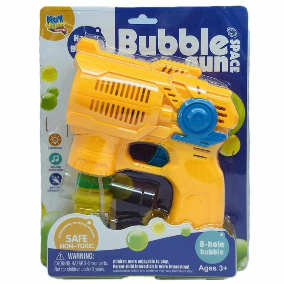 Müzikli ve Işıklı Köpük Atan Tabanca | Baloncuk Tabancası Seti | Köpük Sıvısı Dahil Sesli ve Işıklı Çocuk Oyuncağı