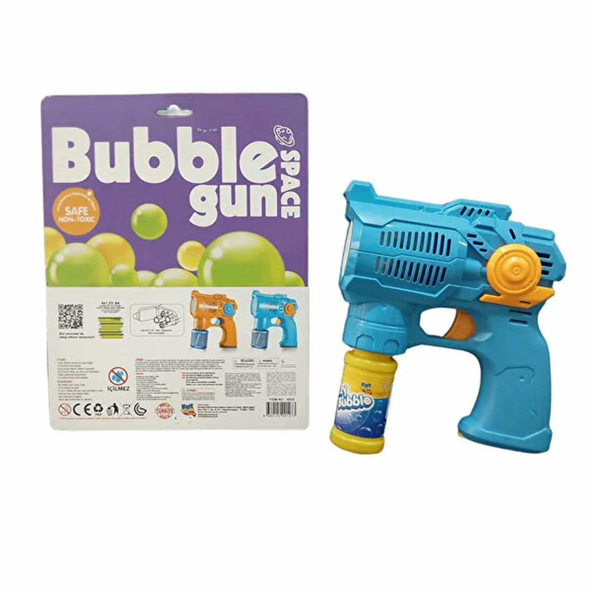 Müzikli ve Işıklı Köpük Atan Tabanca | Baloncuk Tabancası Seti | Köpük Sıvısı Dahil Sesli ve Işıklı Çocuk Oyuncağı