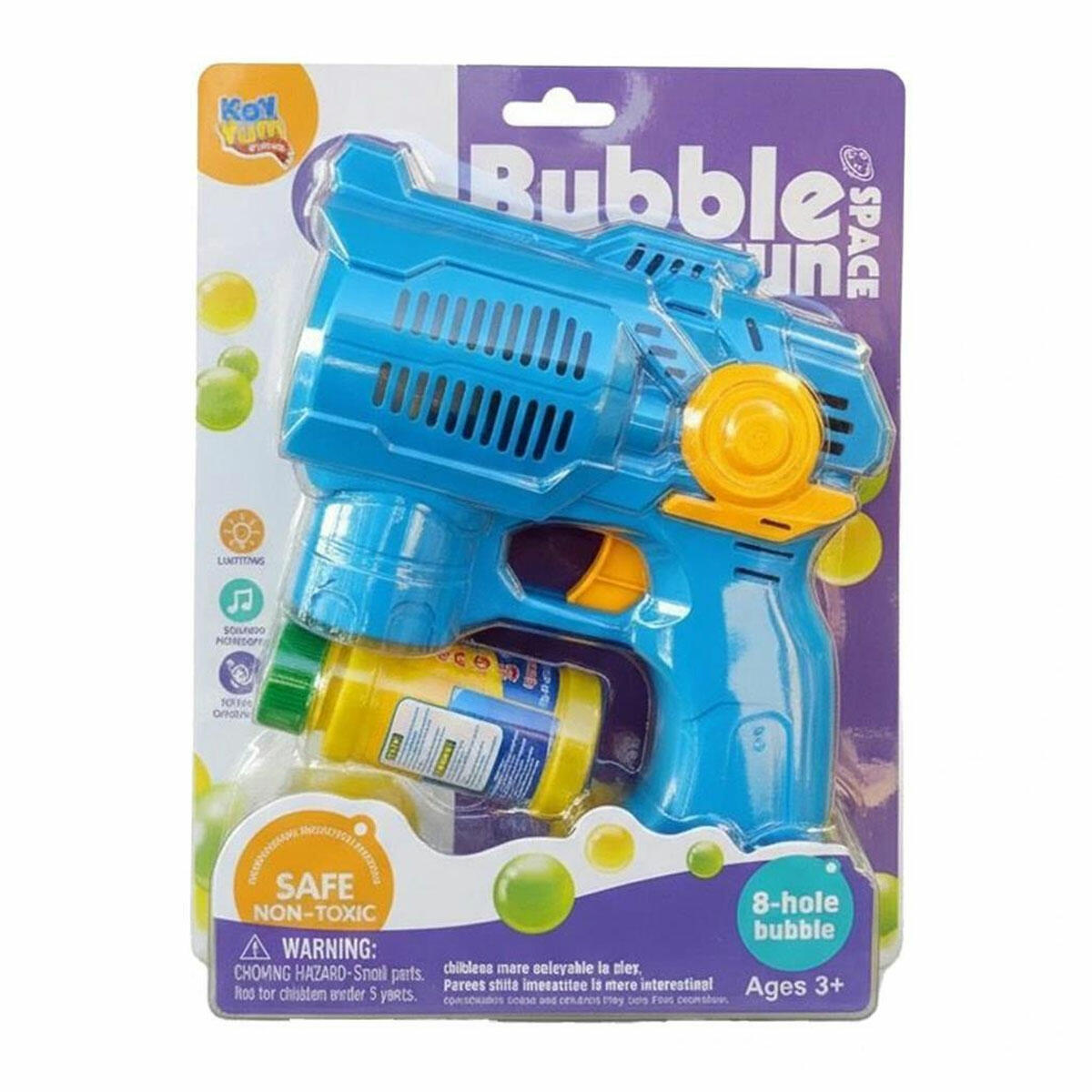 Müzikli ve Işıklı Köpük Atan Tabanca | Baloncuk Tabancası Seti | Köpük Sıvısı Dahil Sesli ve Işıklı Çocuk Oyuncağı