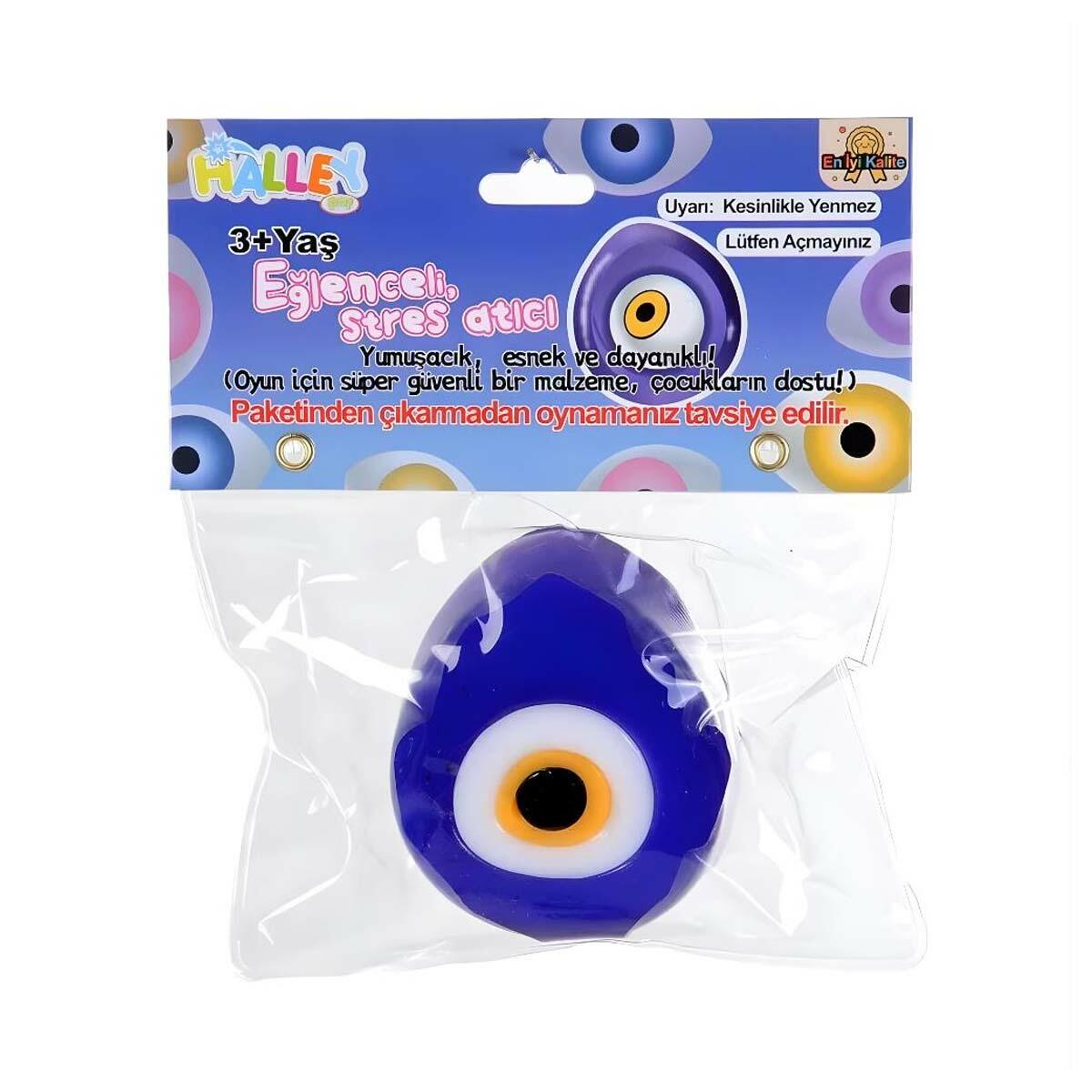 Nazar Boncuğu Squishy Stres Oyuncağı | Geleneksel Tasarım Antistres Figürü | Yumuşak Doku Hediyelik Squishy