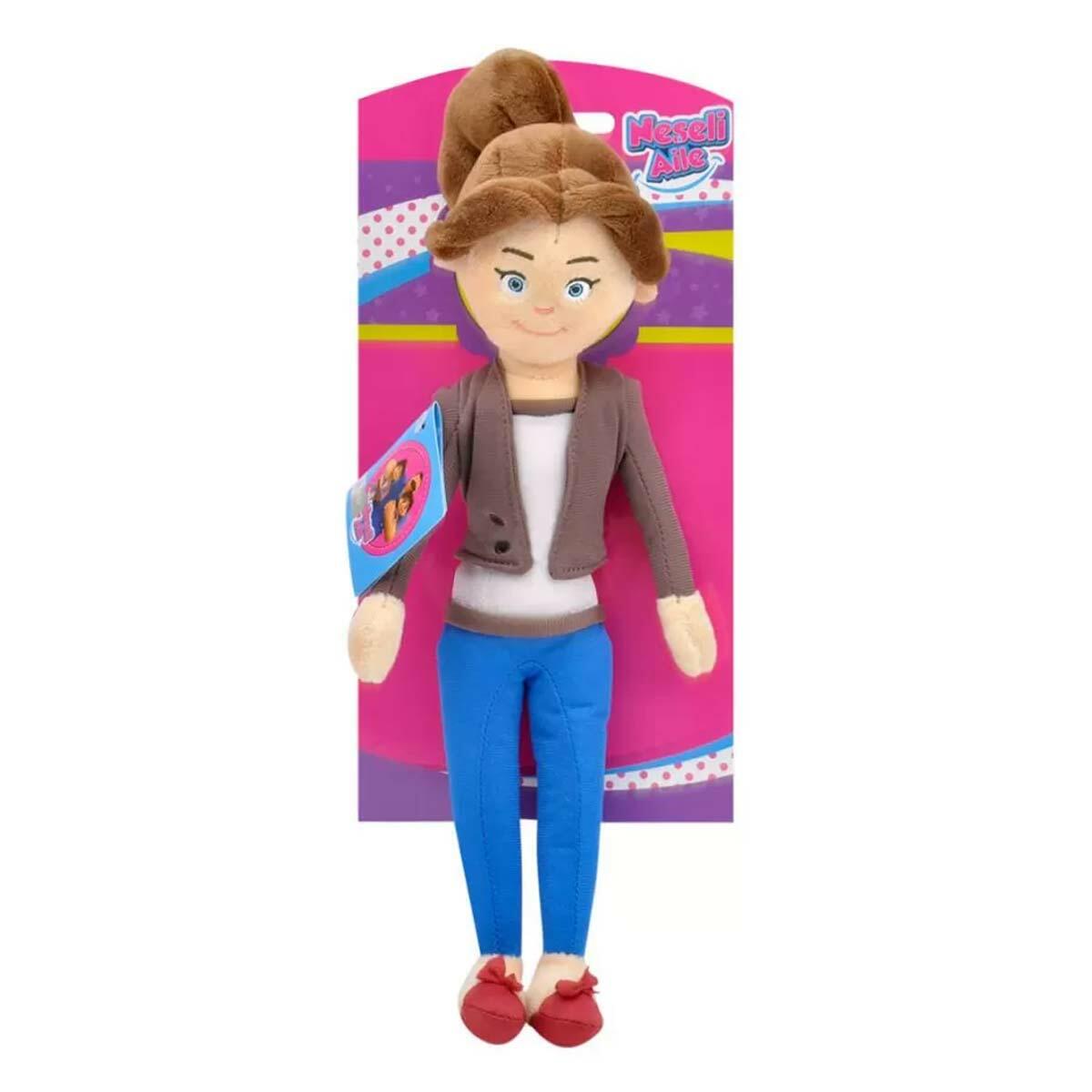 Neşeli Aile Sevim Anne Oyuncak 35 CM | Welsoft Pofuduk Anne Figürü | Feyza Oyuncak Aile Serisi