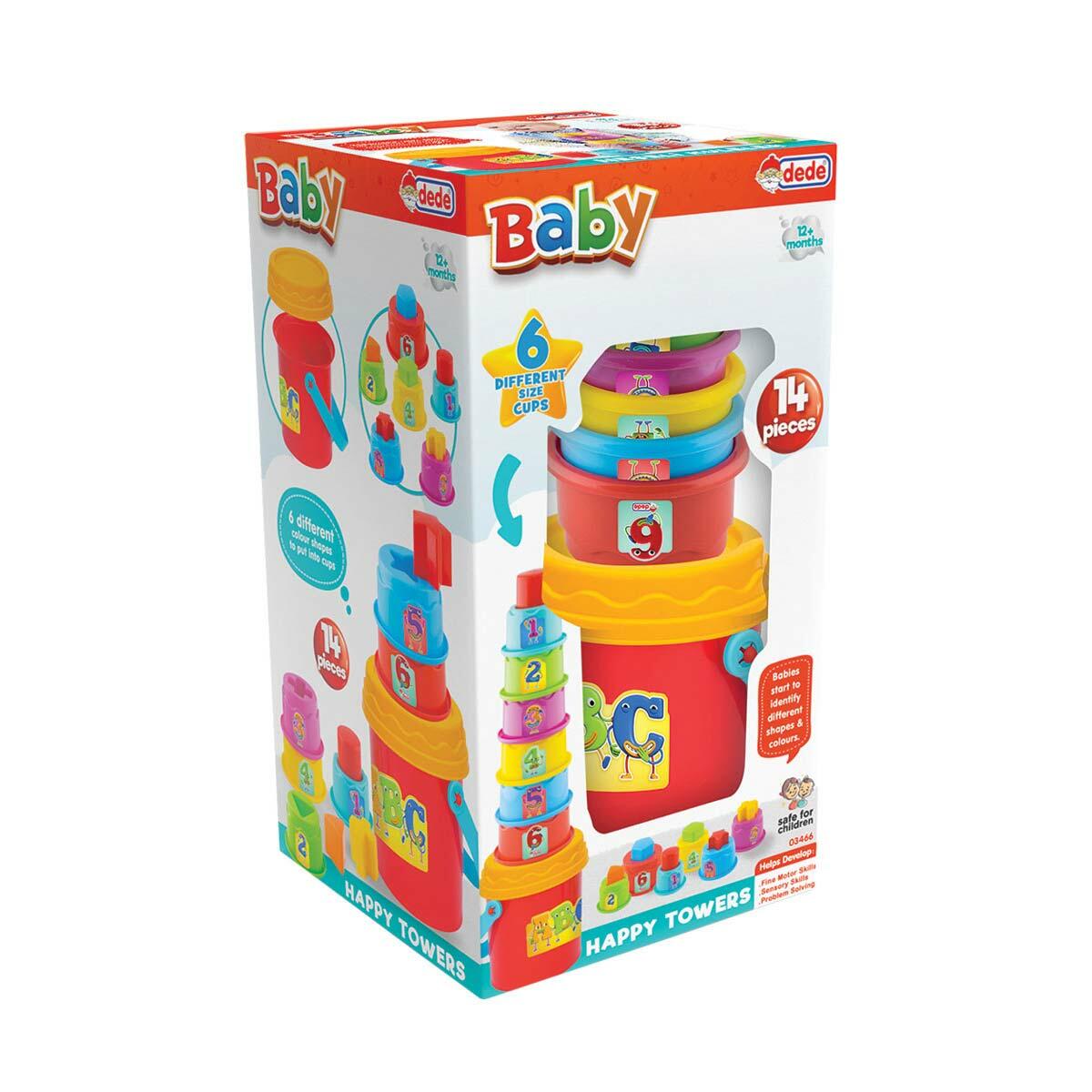 Neşeli Bul-tak Kuleler | 14 Parça Eğitici Kule Seti | Geometrik Şekil Sıralama Ve Yerleştirme Oyunu