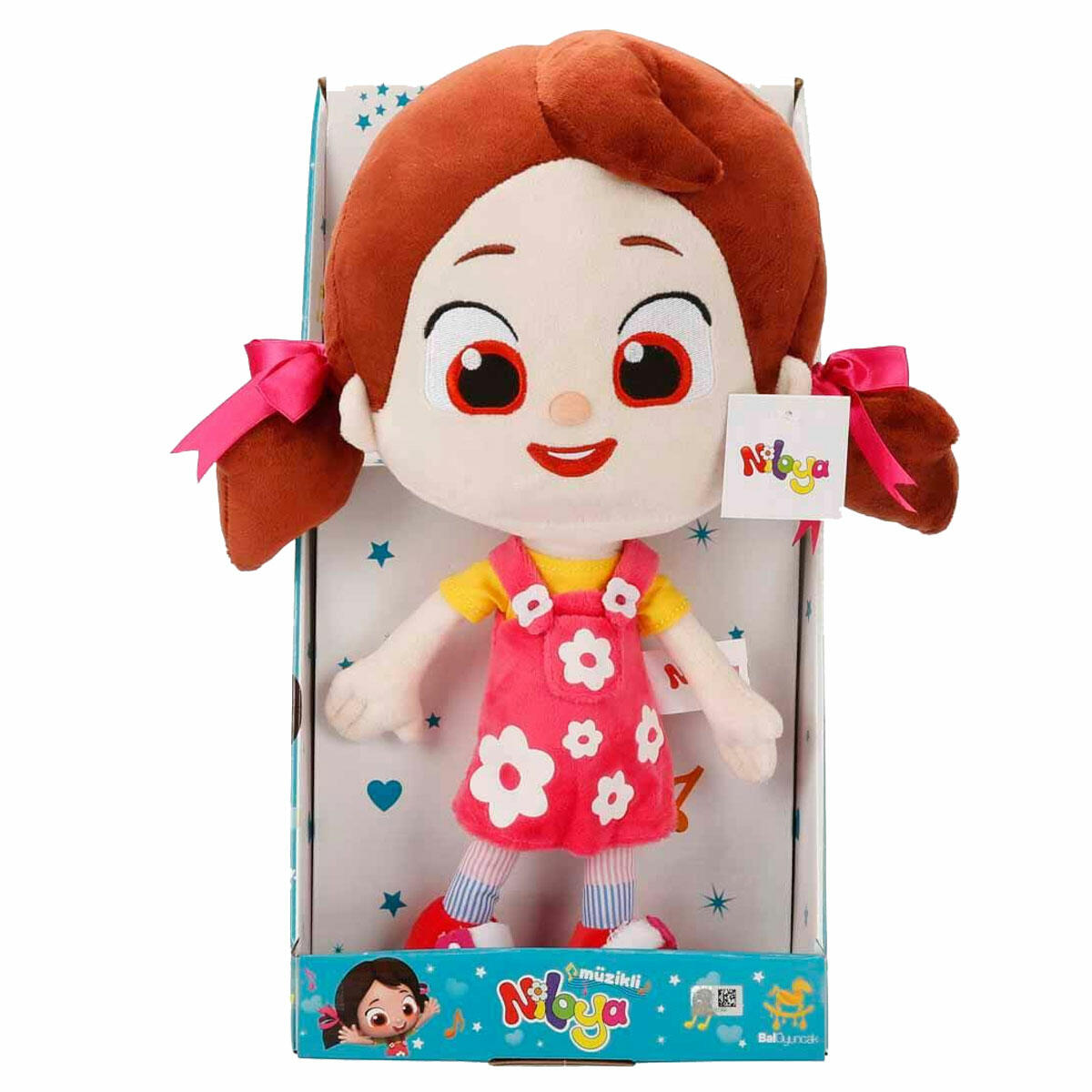 Niloya Müzikli Peluş 35 cm | Şarkı Söyleyen Eğitici Oyuncak Bebek | Antialerjik ve Yumuşak Niloya Peluşu