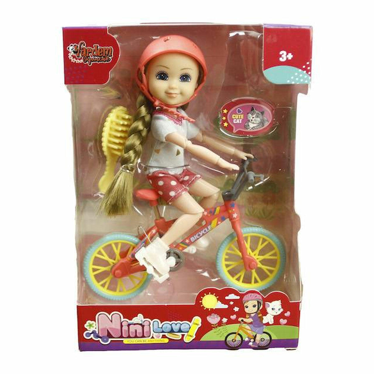 Nini Love Sporcu Bebekler Seti | Bisiklet, Kaykay ve Scooter Aksesuarlı | Eğitici ve Hareketli Bebek Oyun Seti