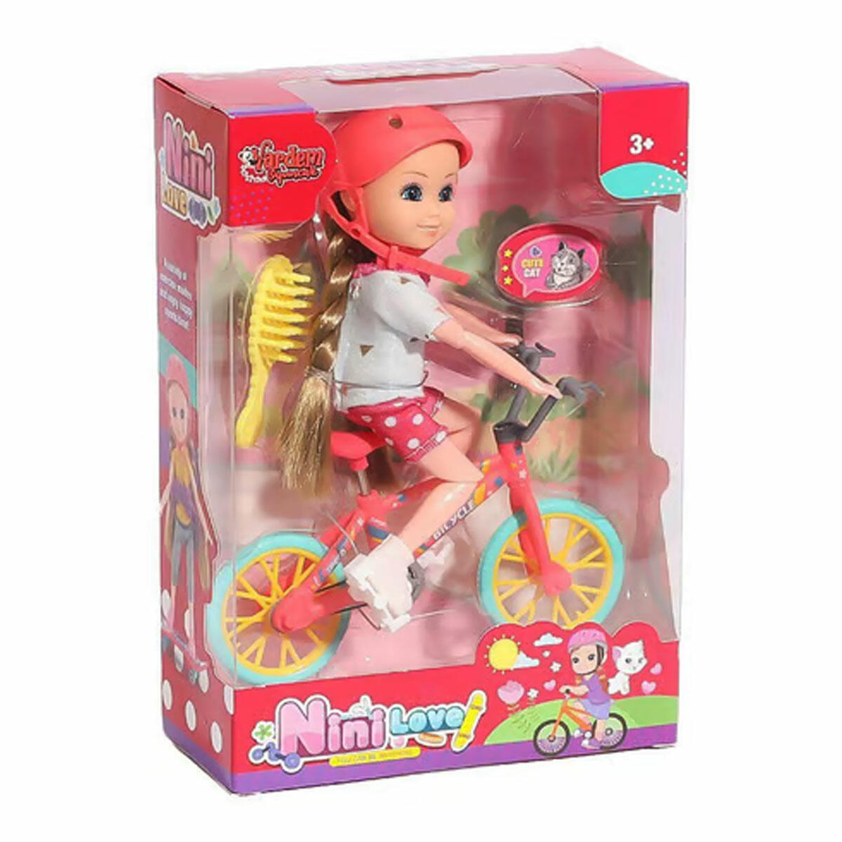 Nini Love Sporcu Bebekler Seti | Bisiklet, Kaykay ve Scooter Aksesuarlı | Eğitici ve Hareketli Bebek Oyun Seti