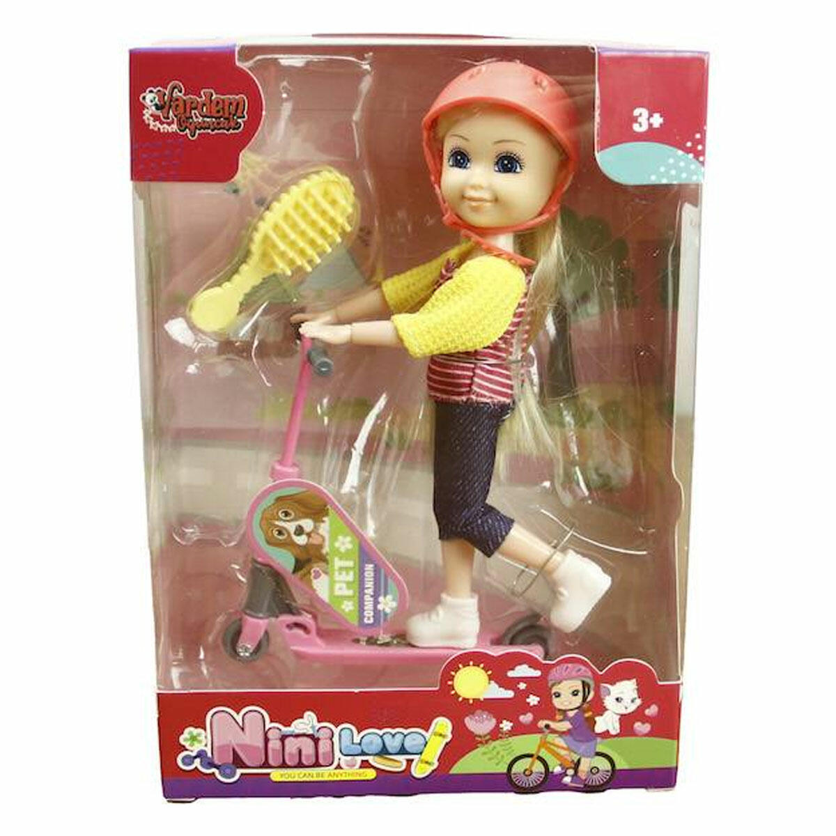 Nini Love Sporcu Bebekler Seti | Bisiklet, Kaykay ve Scooter Aksesuarlı | Eğitici ve Hareketli Bebek Oyun Seti