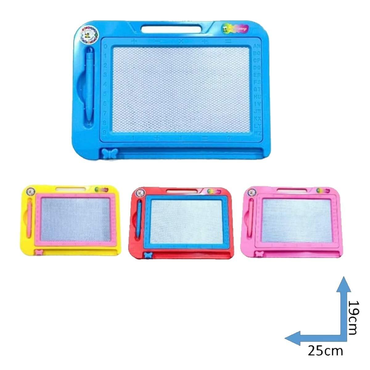 PVC Orta Boy Mekanik Yazı Tahtası 25x19 cm | Eğitici Masaüstü Çizim Tahtası | Okul Öncesi Yazı Alıştırma Seti