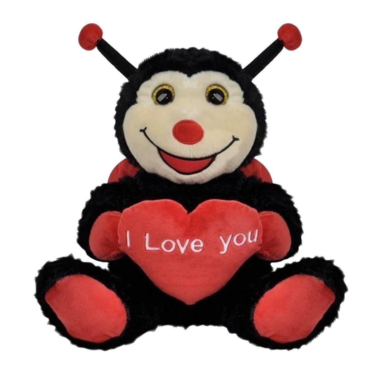 Oturan Kırmızı Uğur Böceği 30 cm | Welsoft Dokulu Şans Dostu | Güvenli Ve Yıkanabilir Uyku Arkadaşı