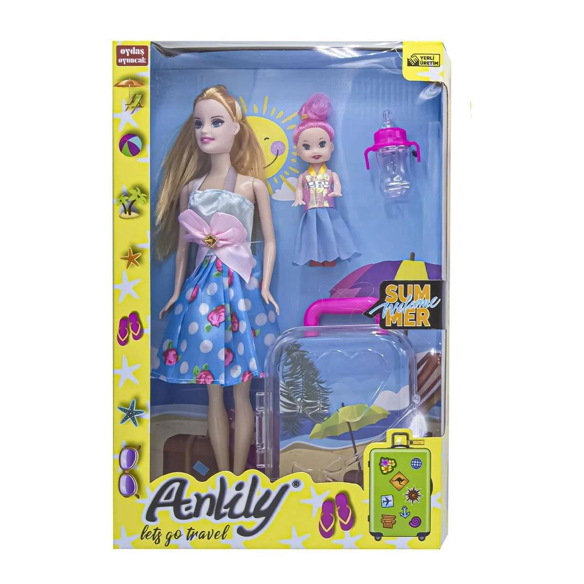 Anlily Kutulu Bavullu Bebek Seti