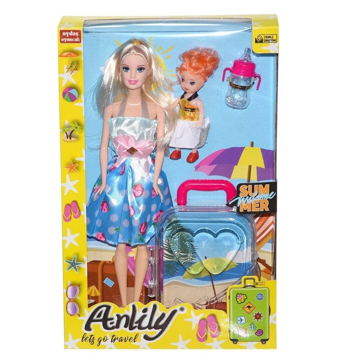 Anlily Kutulu Bavullu Bebek Seti