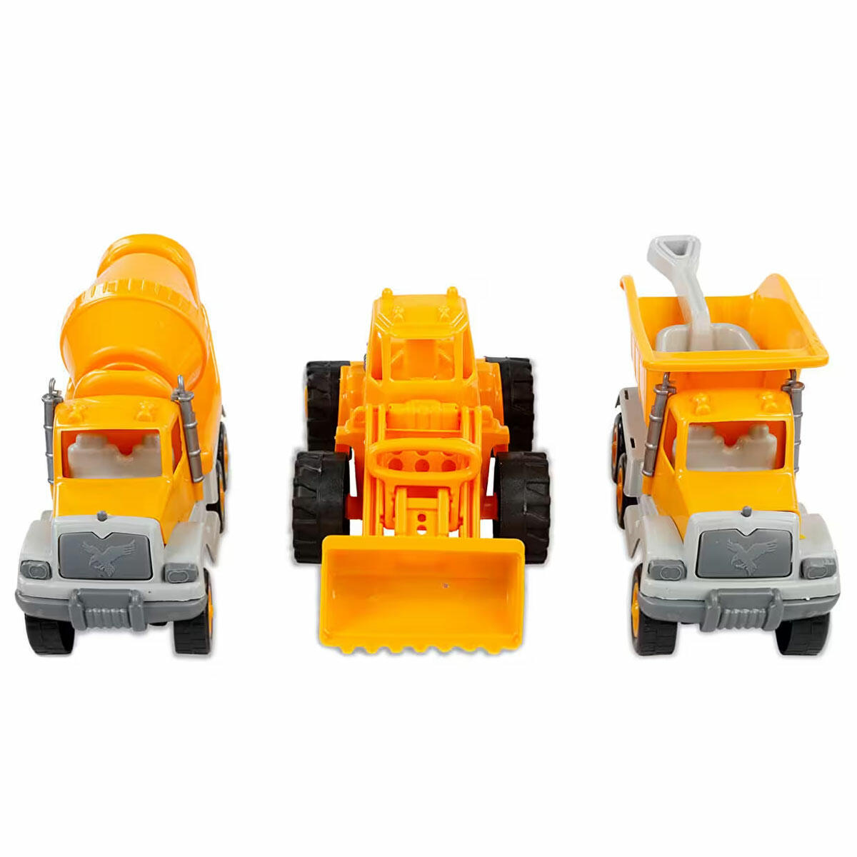 Oyuncak Küçük Boy 3'lü İnşaat Seti | Çantalı Yol Yapım Araçları | Gerçekçi İş Makineleri Oyun Seti