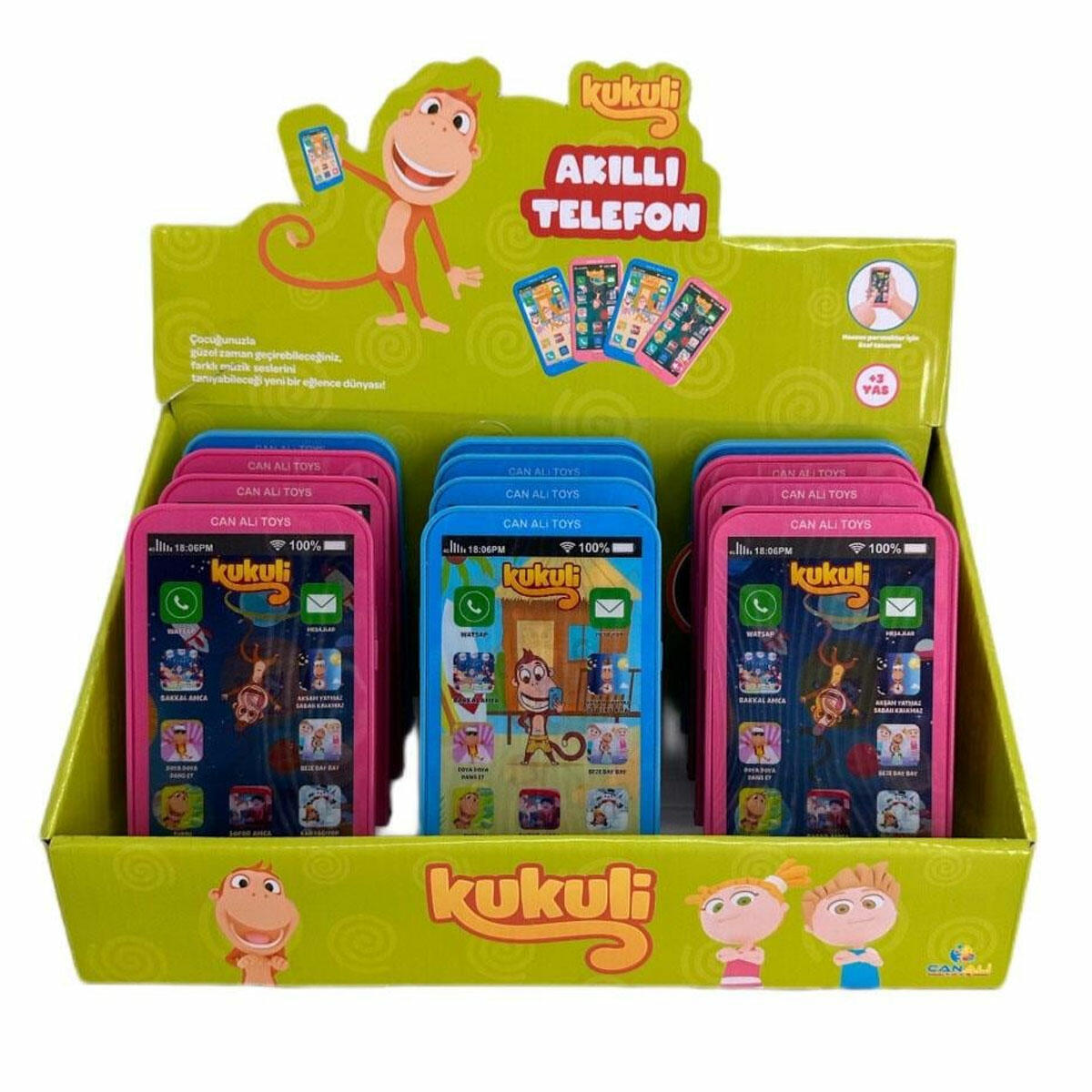 Oyuncak Kukuli Telefon | Türkçe Müzikli, Sesli ve Dokunmatik İlk Telefonum (Pembe/Mavi)