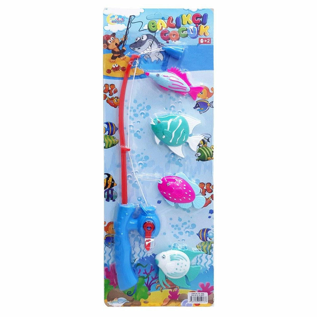 Oyuncak Orta Boy Balık Oltası | Gerçekçi Tasarımlı Eğitici Balıkçılık Seti | Çocuklar İçin Dayanıklı ve Renkli Olta Oyuncağı