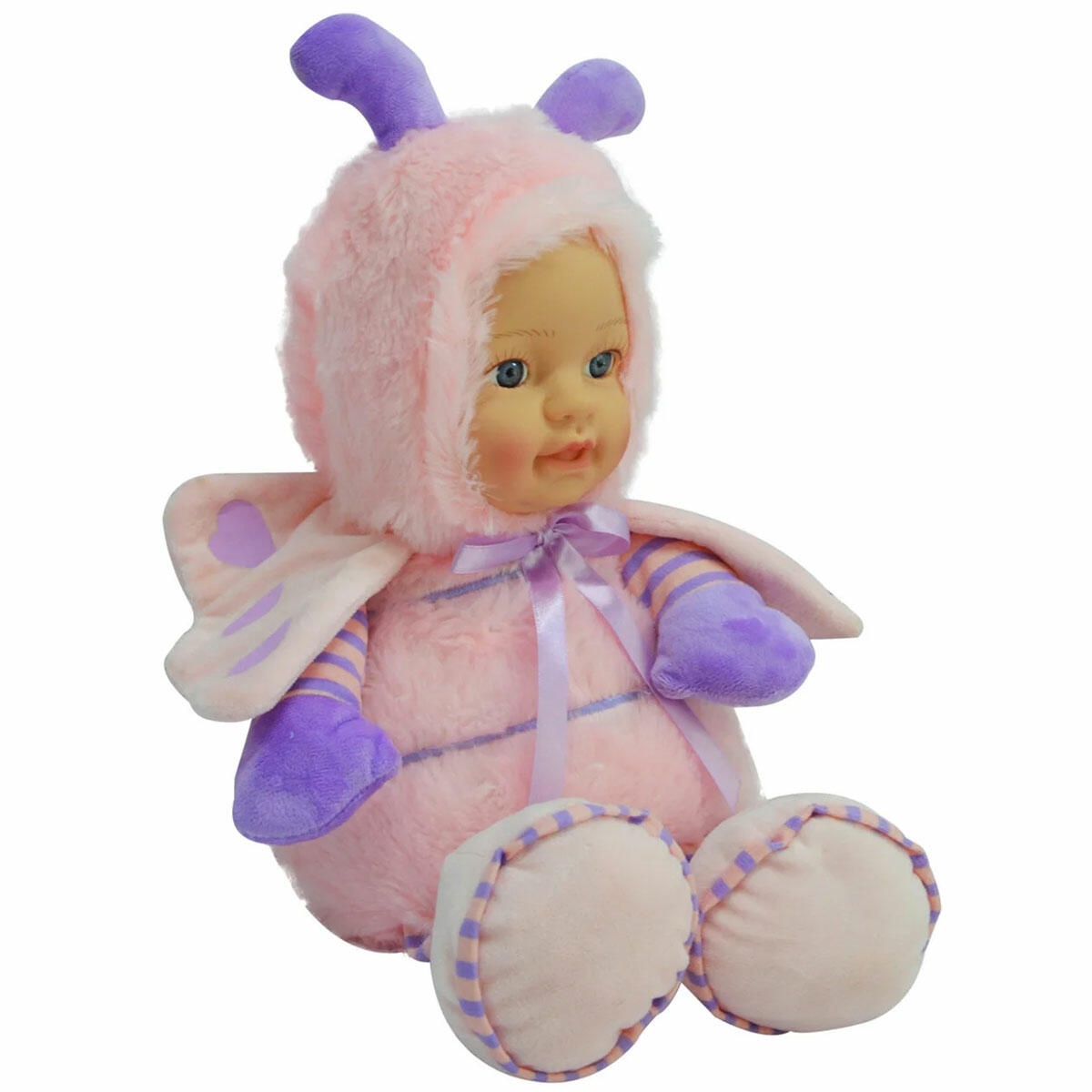 Oyuncak Peluş Bebek Yüzlü Kelebek 35 cm | Yumuşacık Kaliteli Dolgulu Uyku ve Oyun Arkadaşı