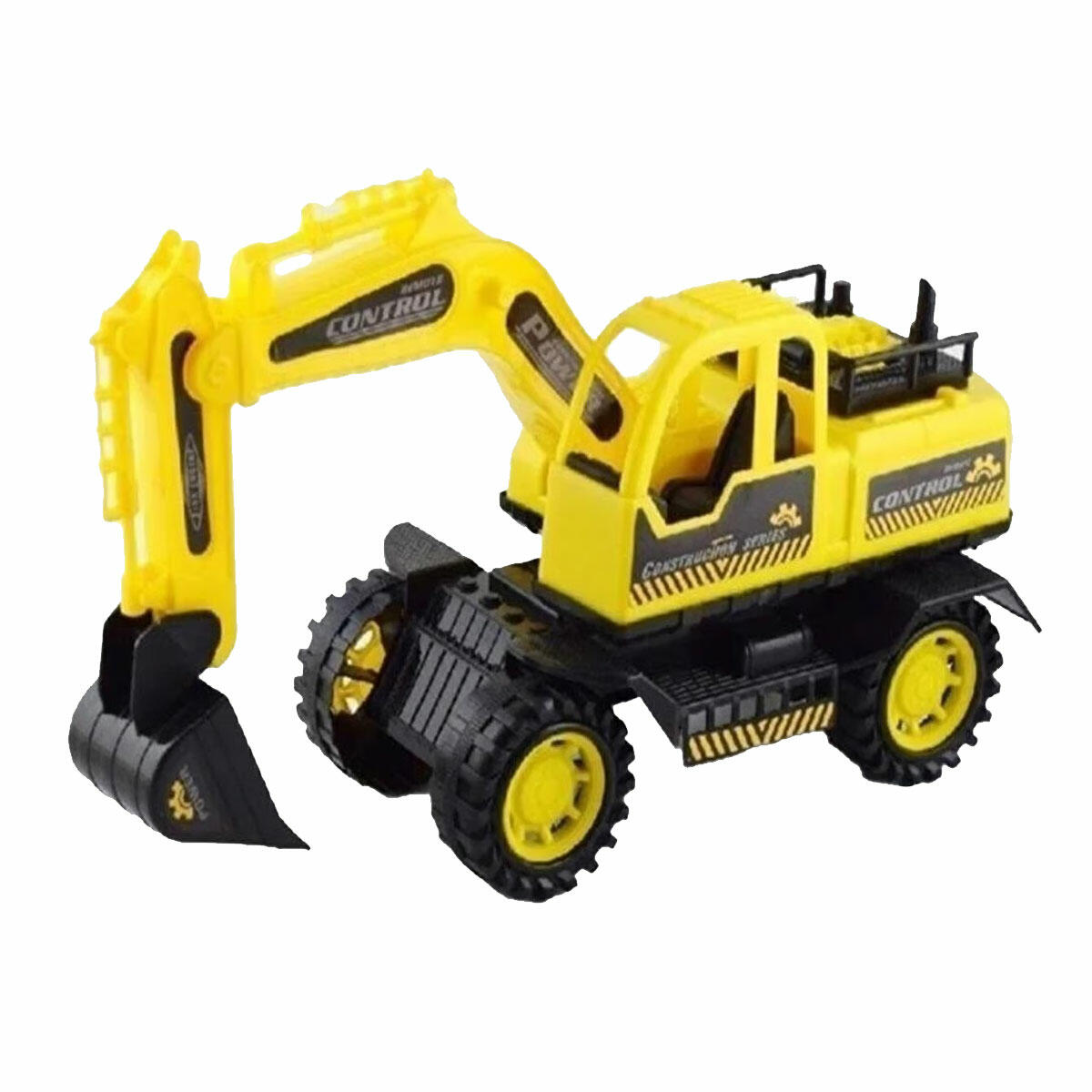 Oyuncak Sürtmeli Büyük Boy Excavator | 40 cm Dev İş Makinesi | Kırılmaz Sert Plastik Hareketli Kepçeli Ekskavatör