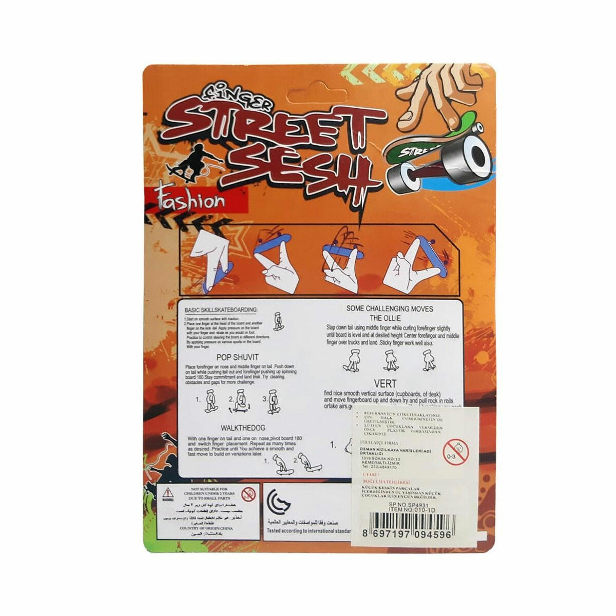 Parmak Kaykay Başlangıç Seti | Koordinasyon Becerilerini Geliştiren Aktif Oyun ve Eğlence Aracı