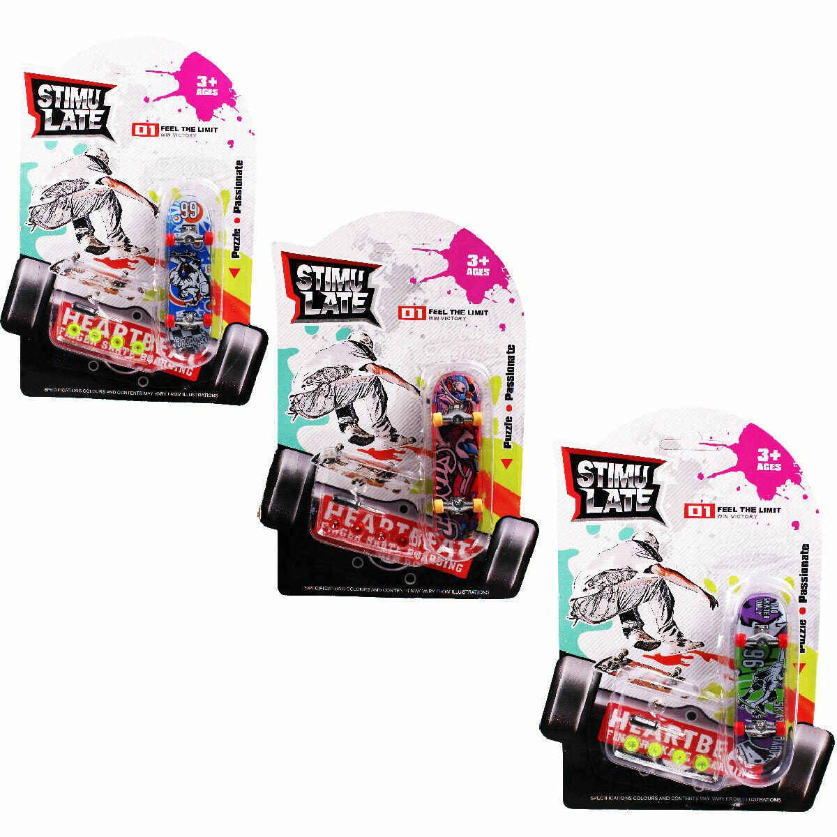 Parmak Kaykay Tekli (Kartelada) – Dayanıklı Plastik ve Metal Mini Skateboard