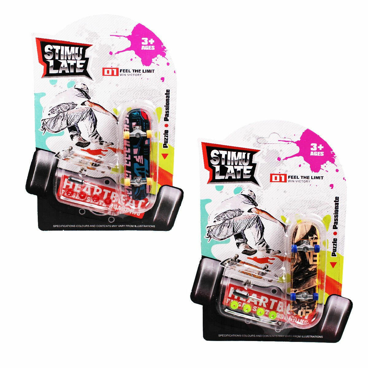 Parmak Kaykay Tekli (Kartelada) – Dayanıklı Plastik ve Metal Mini Skateboard