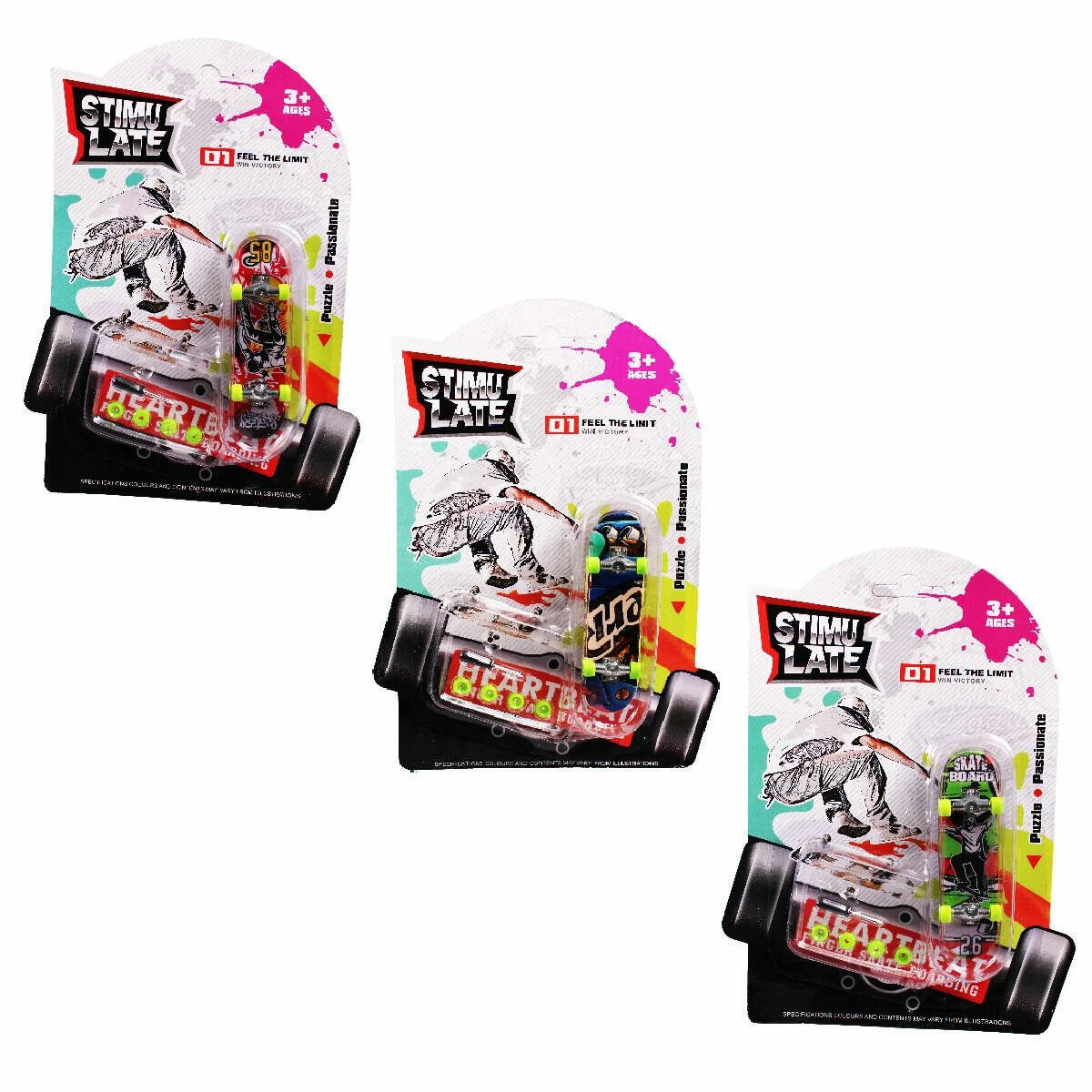 Parmak Kaykay Tekli (Kartelada) – Dayanıklı Plastik ve Metal Mini Skateboard