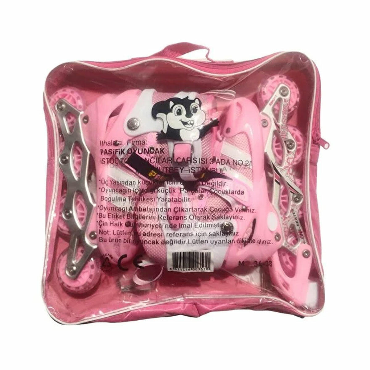 Pasifik Işıklı Çiftlenebilir Paten Pembe | 34-38 Numara Ayarlanabilir | Kız Çocuklar İçin Ortopedik ve Güvenli Başlangıç Pateni