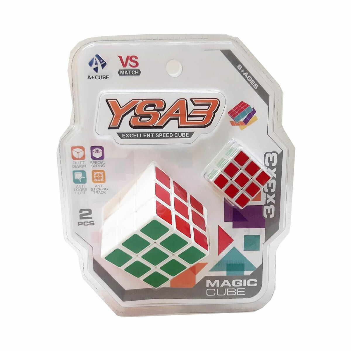 Pasifik Oyuncak Zeka Küpü 3x3x3 İkili Set | Bir Büyük Bir Küçük Sabır Küpü | Eğitici Zeka ve Mantık Oyuncağı