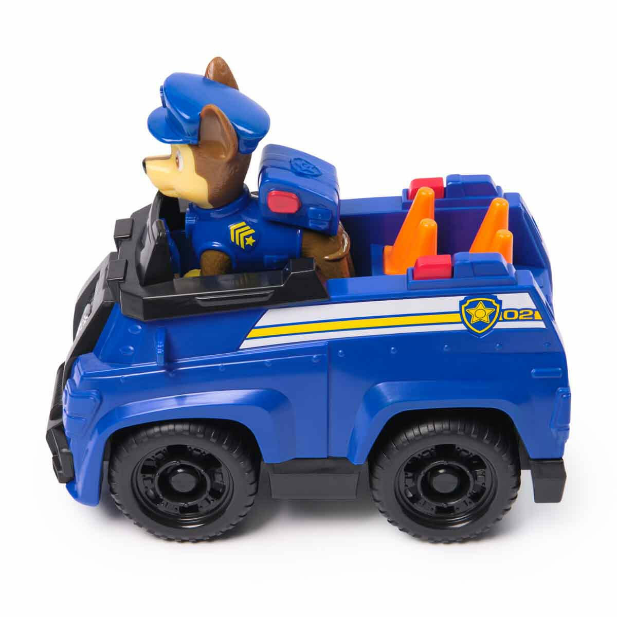 PAW Patrol Chase Figürü ve Polis Arabası | Orijinal Lisanslı Kurtarma Aracı | 13 cm Devriye Arabası ve Chase Figürü